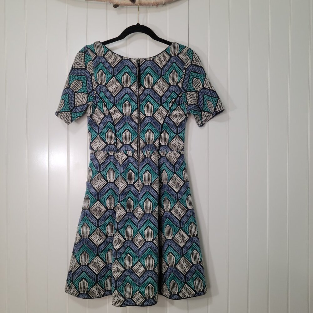 Anthropologie HD In Paris Hollyhock Retro 50s Rockabilly Fit & Flare Knit Dress - Picture 7 of 15